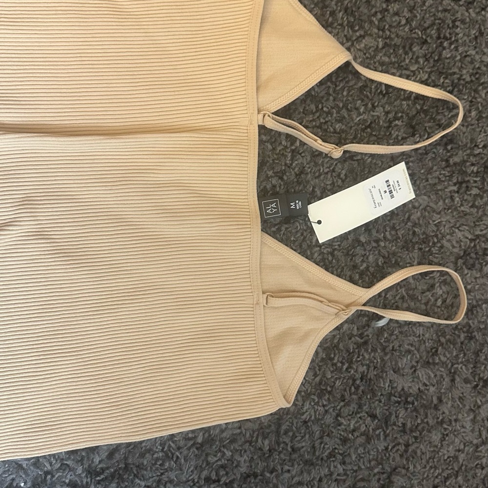 Francesca's Collections Cream Ribbed Camisole - Picture 4 of 5